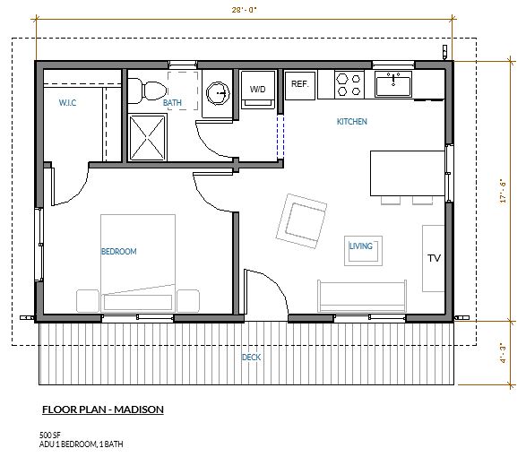 Madison - 500 Sq Ft - Shop Domum