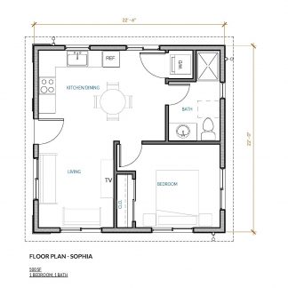 Sophia - 500 Sq Ft - Shop Domum